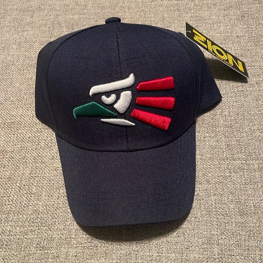 Hecho en México 3D Eagle Embroidered structured Baseball cap (Navy Blue)